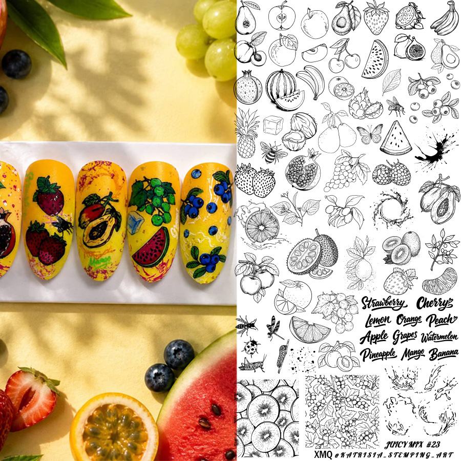 Nail Art Stamping Kit - Набор для стемпинга XMQ: трафареты для