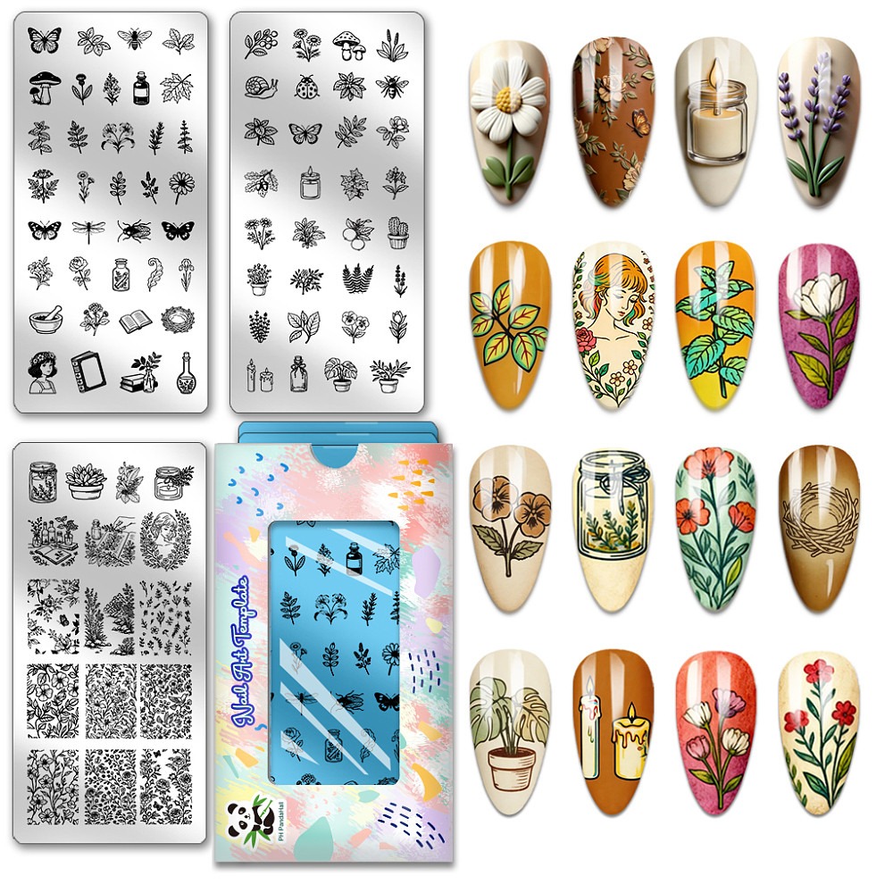 Nail Art Stamping Kit - 3 шт. Трафареты для дизайна ногтей