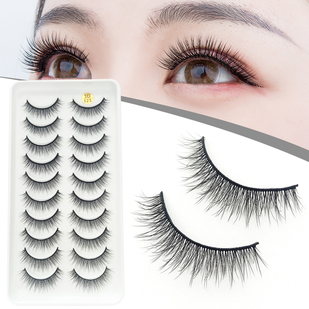 Beauty Makeup Design - 10 пар 3D пушистых накладных ресниц,