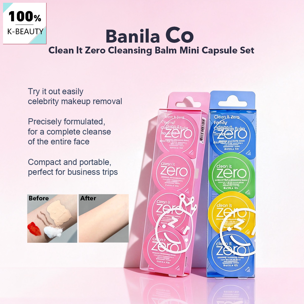 Beauty In Makeup - Набор мини-капсул очищающего бальзама Banila Co