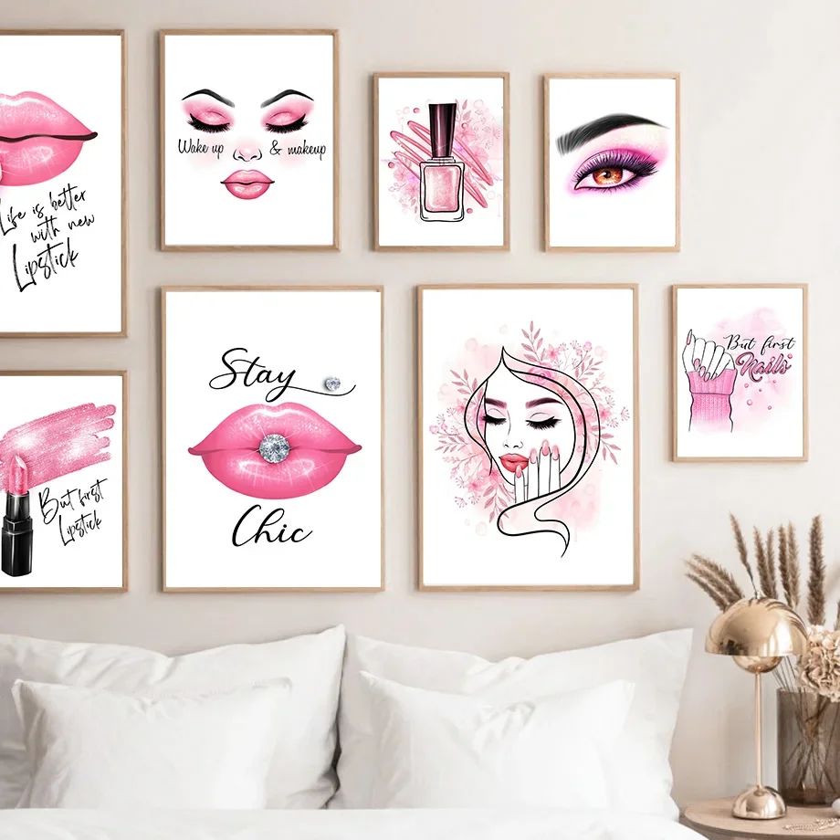 J Beauty Makeup - (2D Картина на холсте) Модные постеры