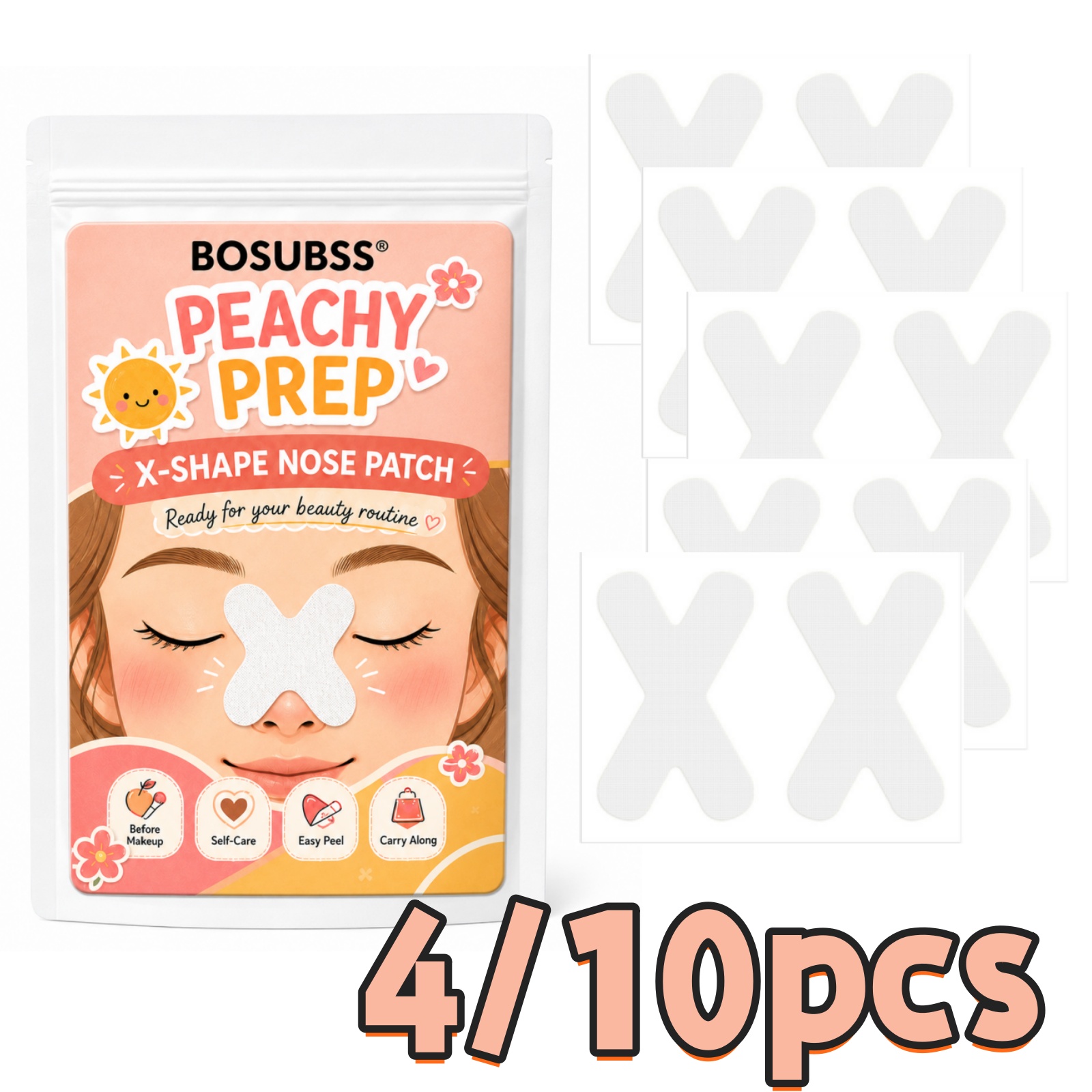 X Beauty Makeup - Набор патчей для носа X-образной формы,