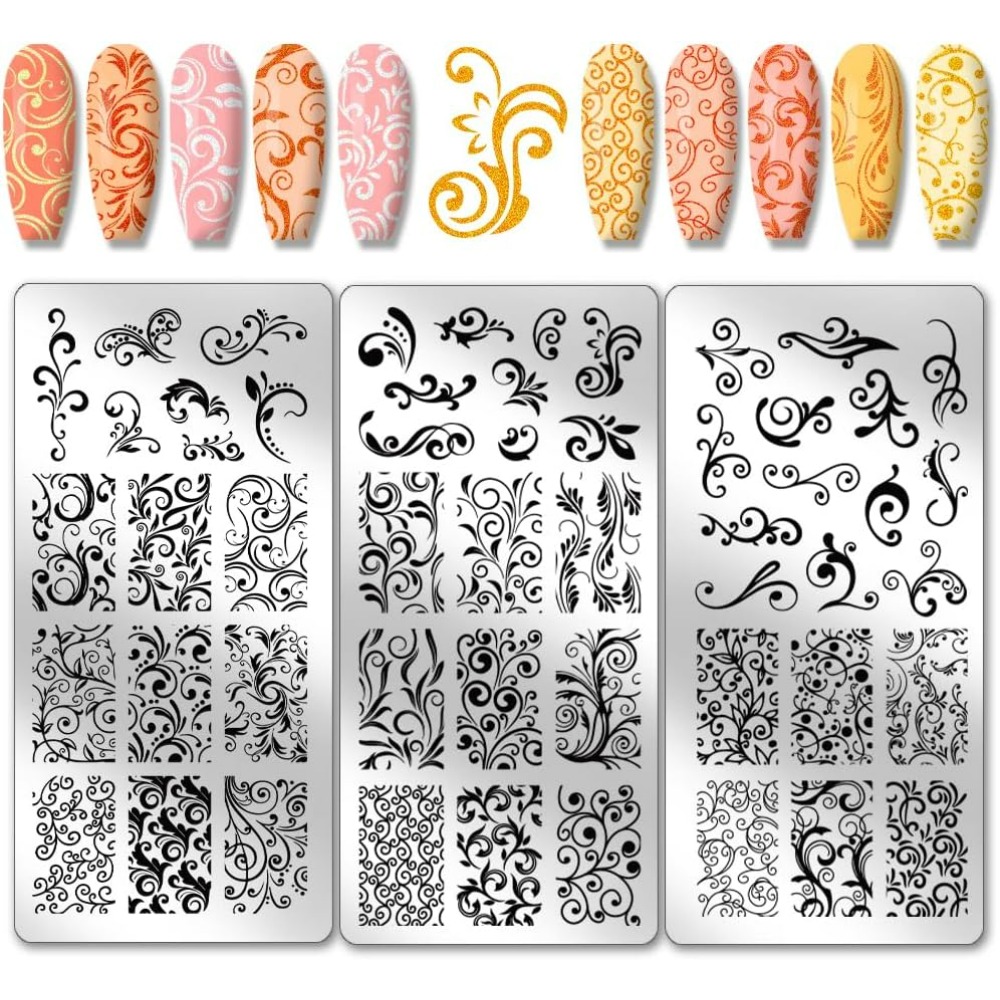3 шт., шаблоны для дизайна ног – обзор и цена Nail Art Stamping Kit
