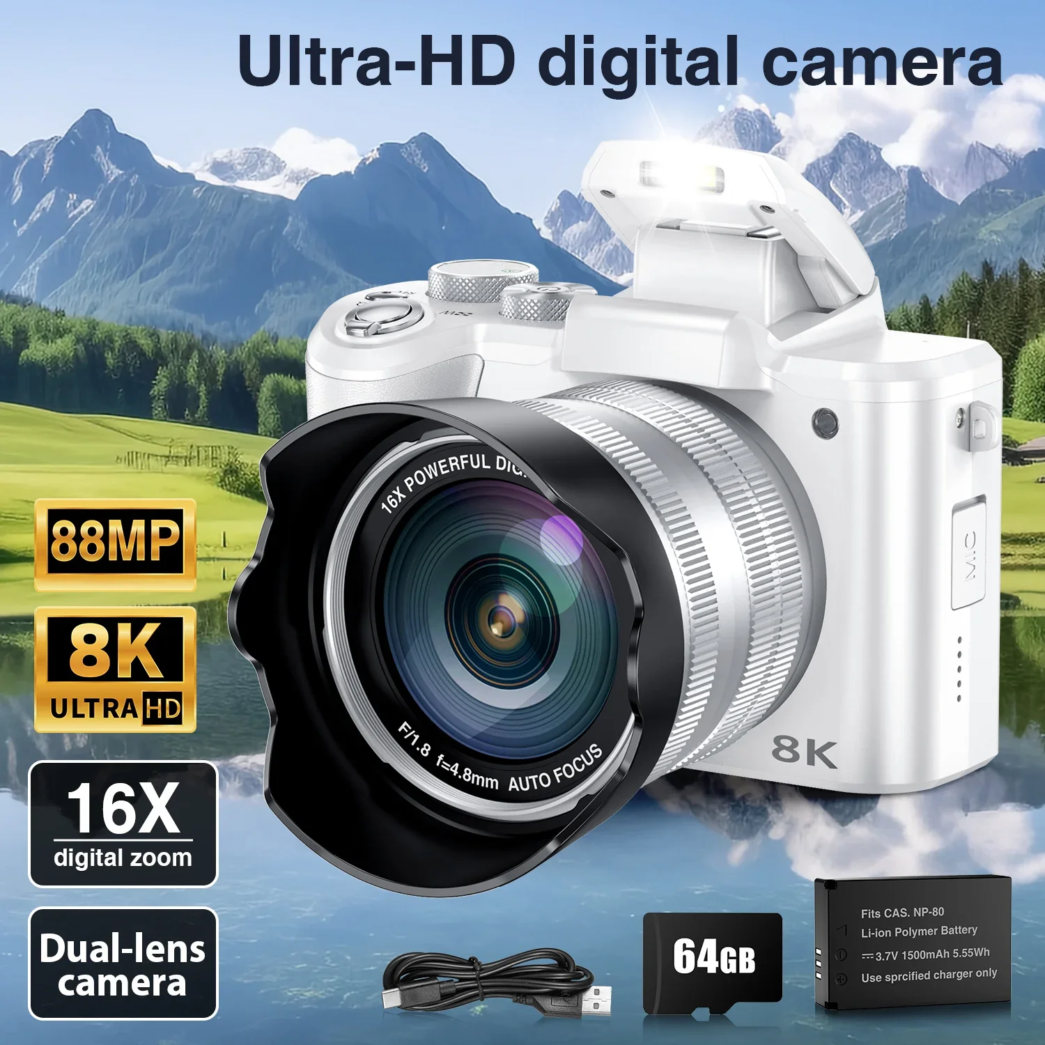 Цифровые камеры для селфи 8K д – обзор и цена Beauty Makeup Camera