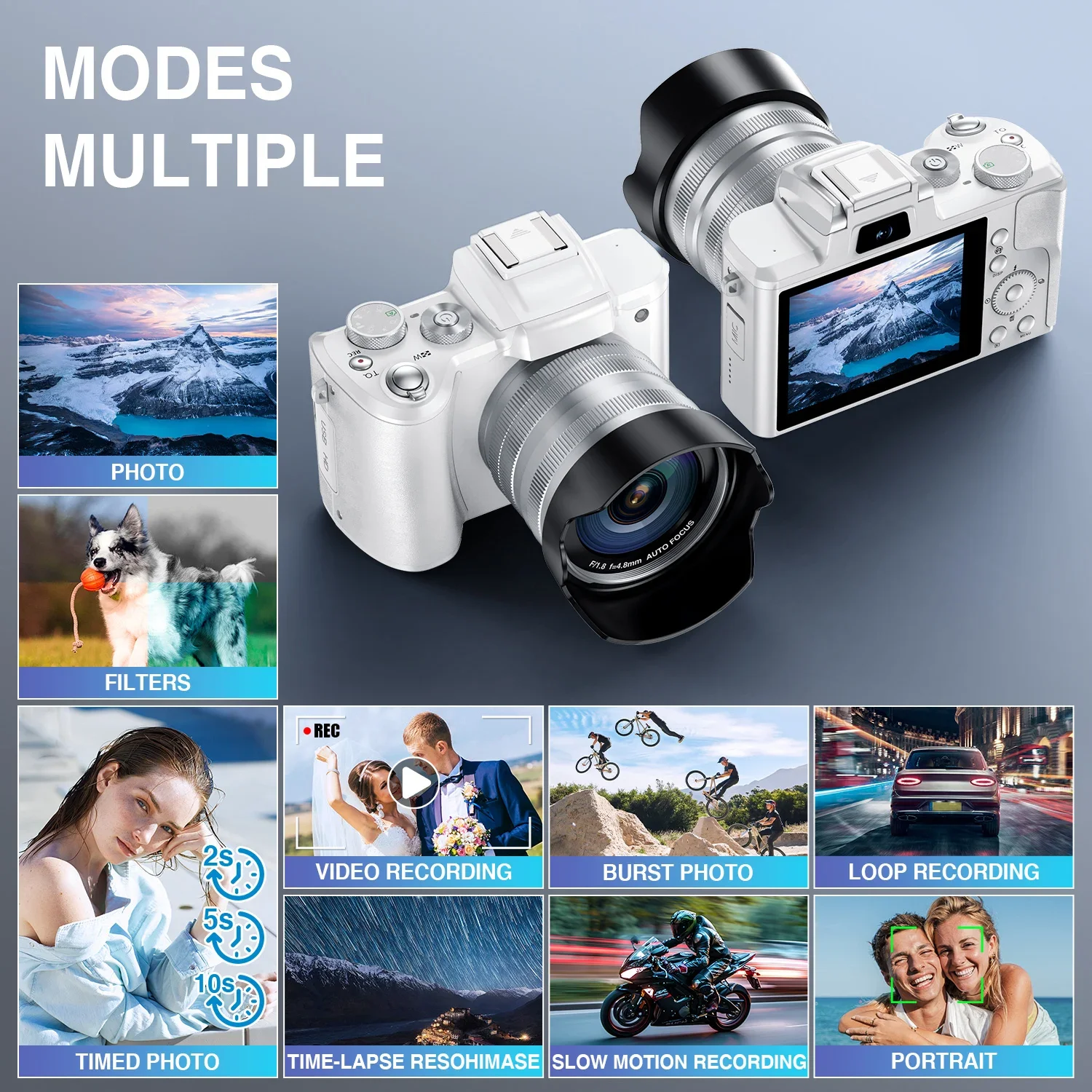 Цифровые камеры для селфи 8K д – обзор и цена Beauty Makeup Camera