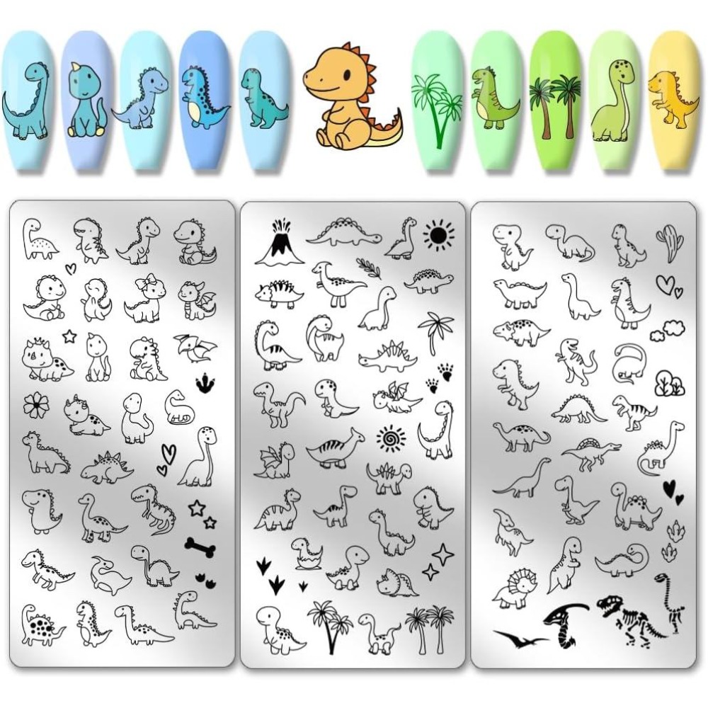 Набор из 3 трафаретов для стем – обзор и цена Nail Art Stamping Kit