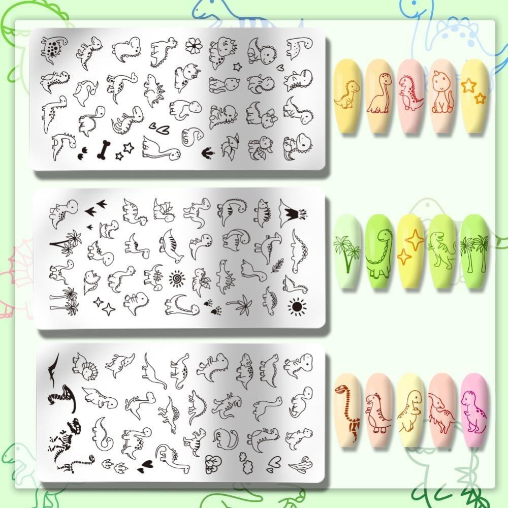 Набор из 3 трафаретов для стем – обзор и цена Nail Art Stamping Kit